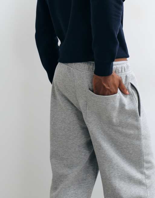 ASOS DESIGN essentials wide jogger in grey marl, 5 of 5
