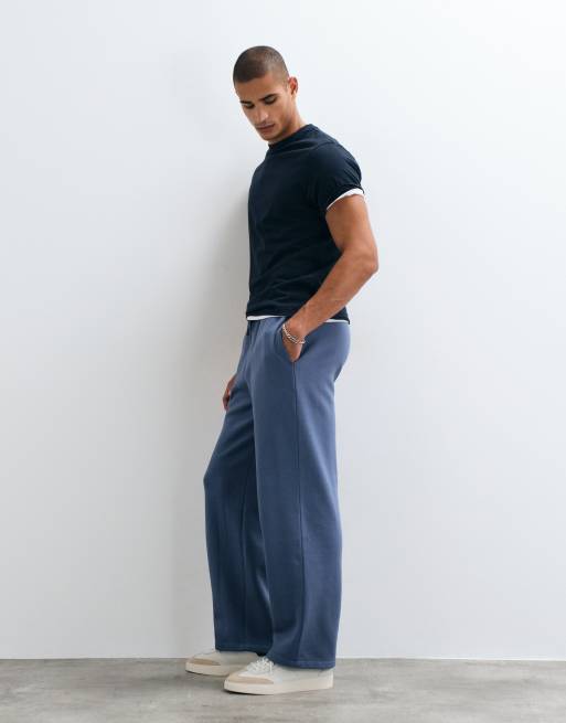 ASOS DESIGN essentials wide jogger in vintage indigo, 2 of 5