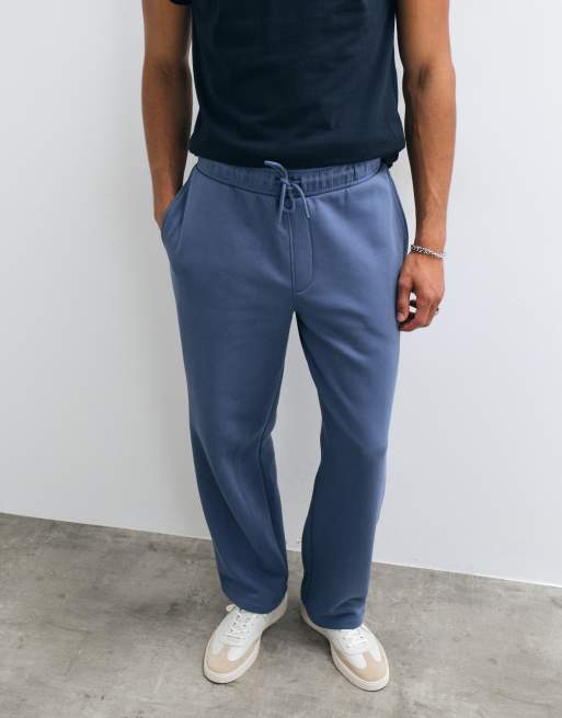 ASOS DESIGN essentials wide jogger in vintage indigo, 4 of 5
