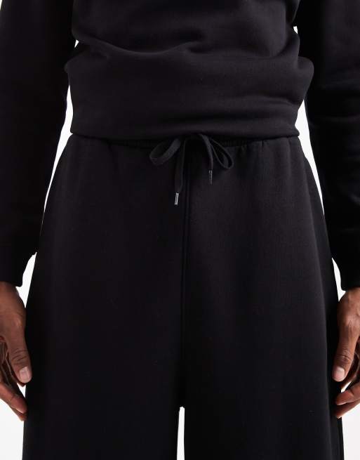 ASOS DESIGN essentials wide leg jogger in black , 4 of 5