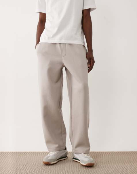 ASOS DESIGN essentials wide leg joggers in grey - view 1