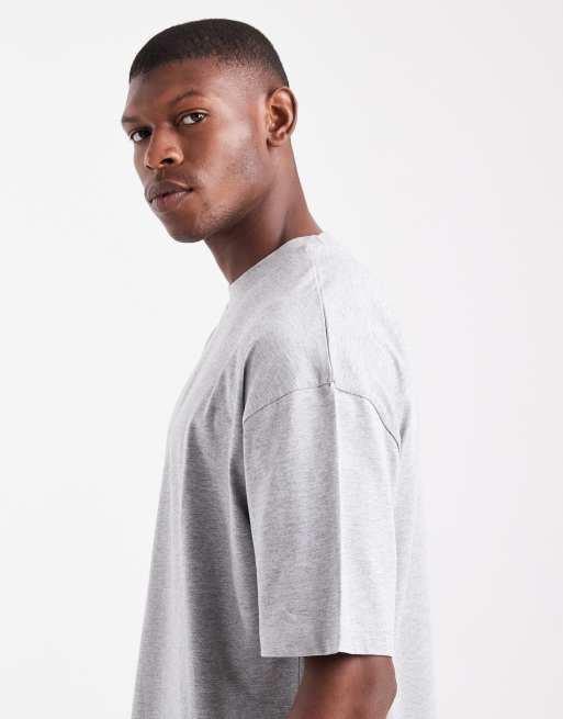 ASOS DESIGN – Essentials – Zestaw 2 T-shirtów oversize w kolorach beżowym i szarym , 4 z 5