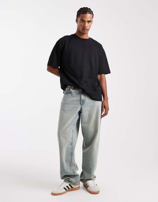 ASOS DESIGN – Essentials – Zestaw 2 T-shirtów oversize w kolorach szarobeżowym i czarnym , 2 z 5