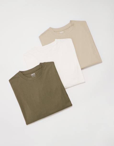 ASOS DESIGN – Essentials – Zestaw 3 luźnych T-shirtów z długimi rękawami w różnych kolorach - view 1