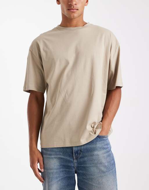 ASOS DESIGN – Essentials – Zestaw 3 T-shirtów oversize w kolorach białym, beżowym i khaki , 2 z 5
