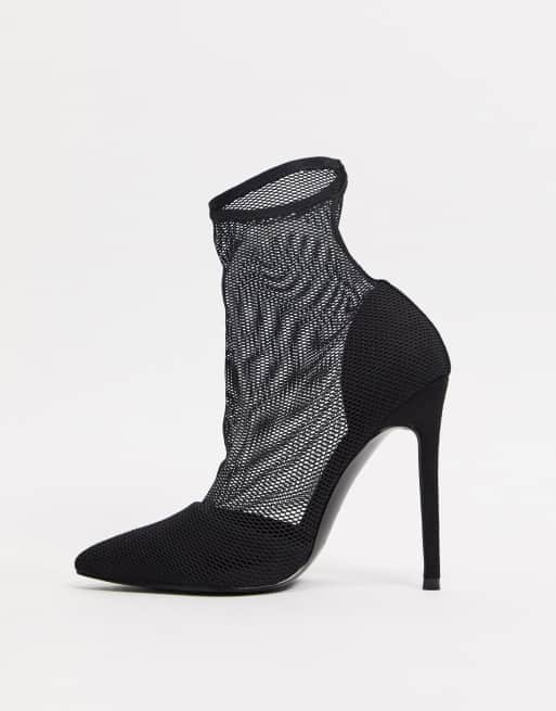 Black mesh outlet boots