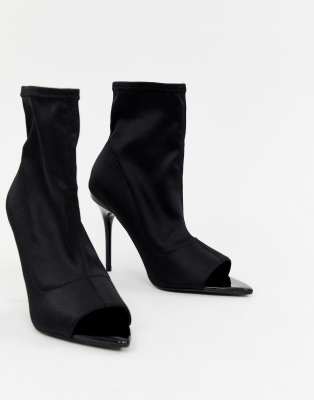 open toe stiletto boots