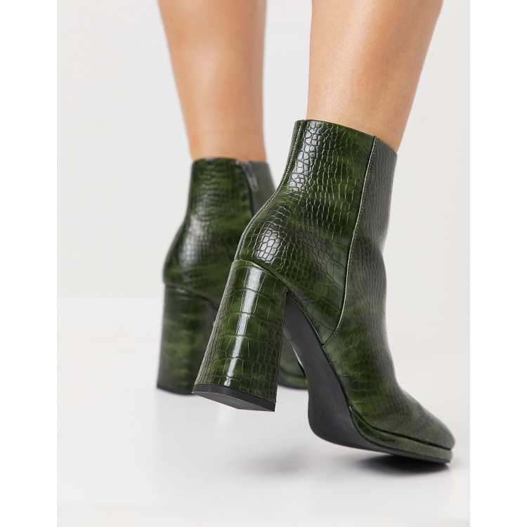 Asos green sale boots