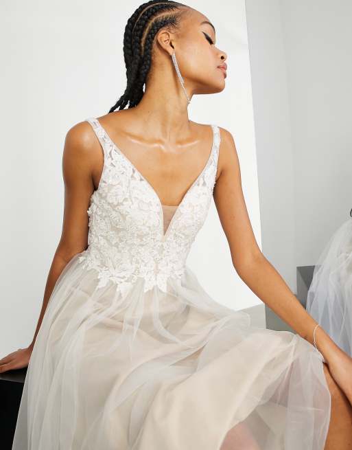 Asos lace hot sale wedding dress