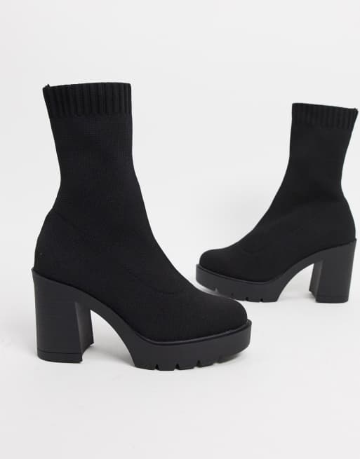 Black sock boots store asos