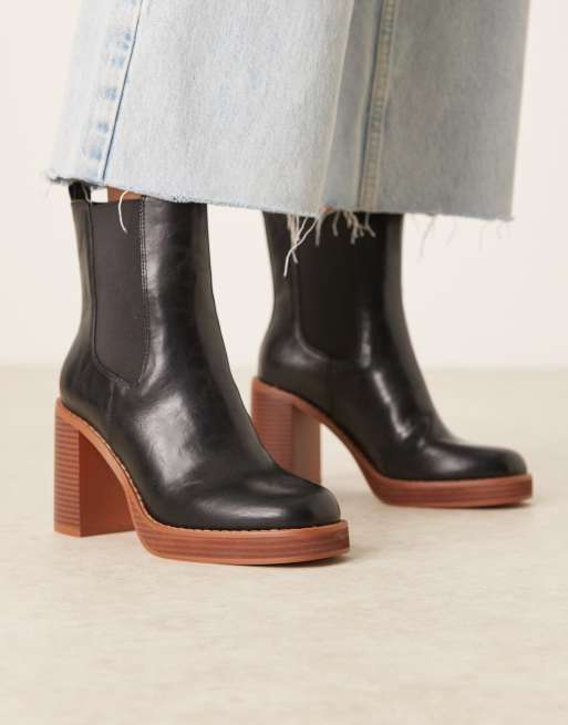 ASOS DESIGN – Evelyn – Stiefeletten in Schwarz mit Plateausohle und Absatz, 4 von 4