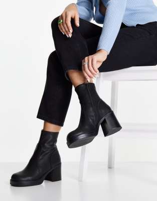 asos platform black boots