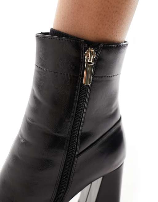 Bottines store talon evase