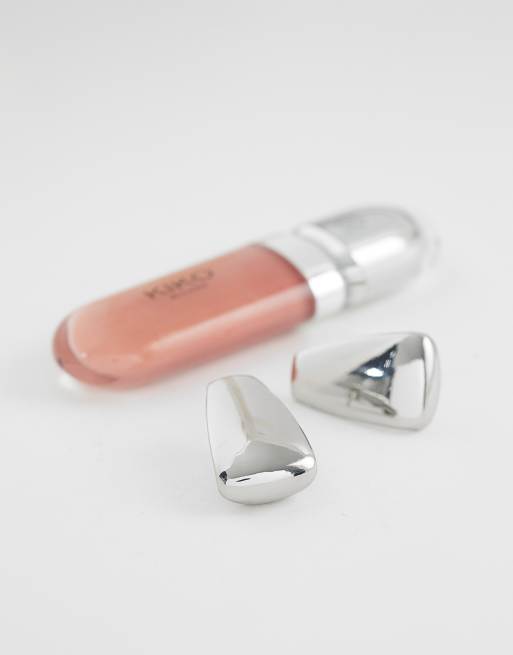 ASOS DESIGN everyday clean oblong stud earrings in silver tone, 2 of 5