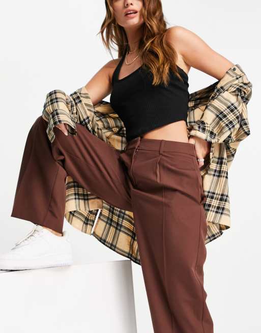 ASOS DESIGN – Everyday – Czekoladowobrązowe luźne spodnie o kroju boyfriend, 4 z 4