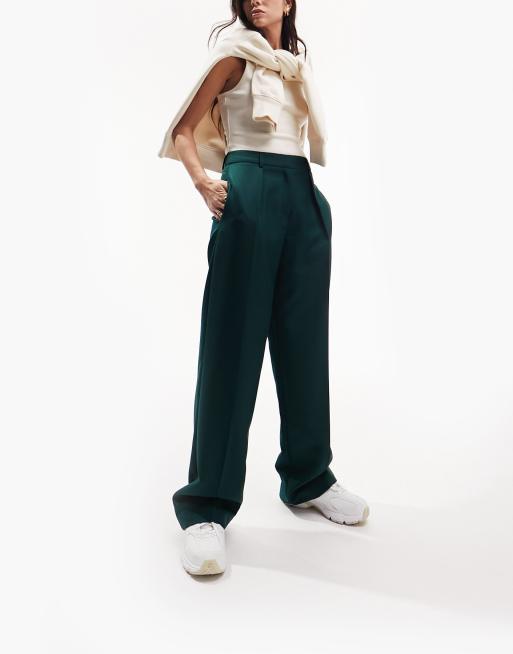 ASOS DESIGN Everyday Pantalon fluide Vert fonc ASOS