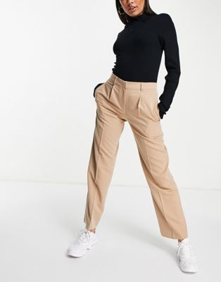 ASOS DESIGN everyday slouch boy trousers in camel