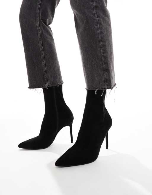 ASOS DESIGN - Evie - Sock boots met hoge hak in zwart, 3 van 4