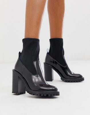ASOS DESIGN Evolve chunky sock boots in black | ASOS