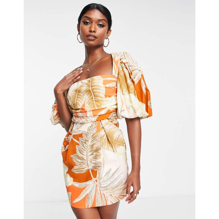 Lavish alice 2025 palm print dress