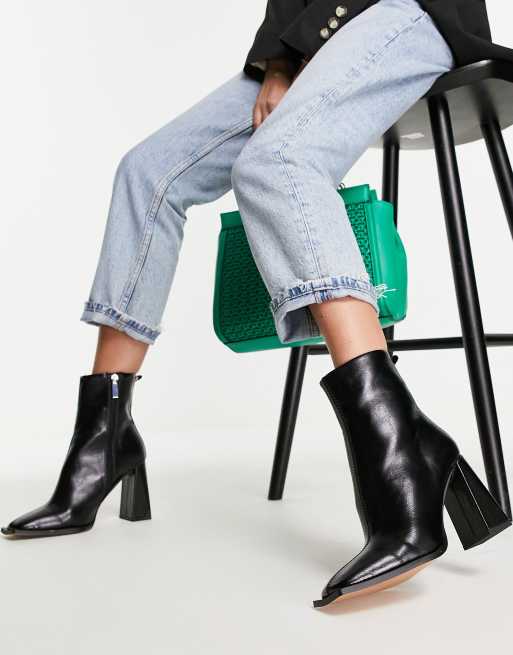 Asos black ankle boots online