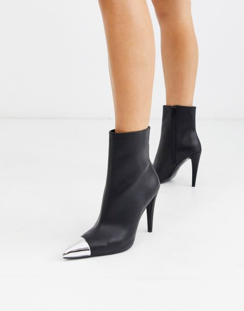 ASOS DESIGN – Exeter – Schwarze Stiefel mit Metallzehenkappe