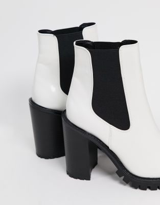 asos bottines blanches