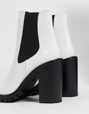 asos bottines blanches