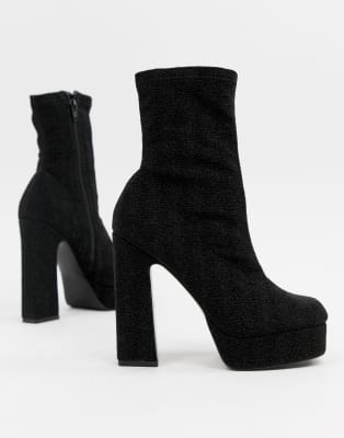 platform sock boots