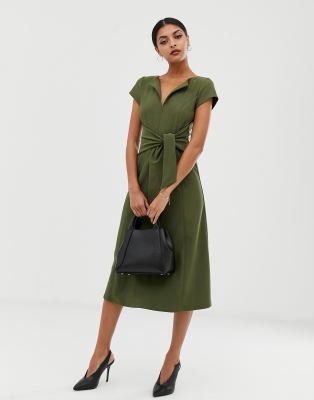 asos tie front dress