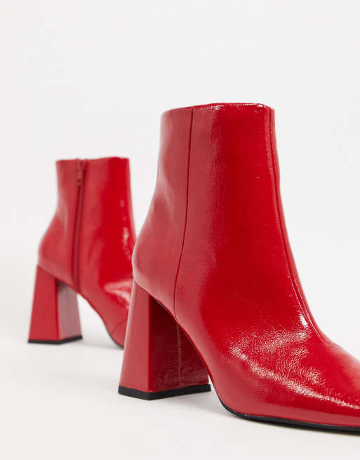 Bottines talons shop rouge