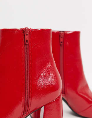 bottines a talon rouge vernis