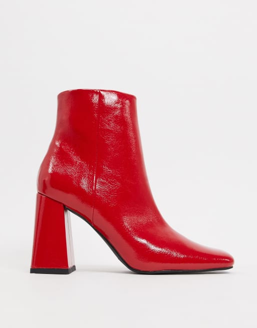 Bottines a 2025 talon rouge vernis