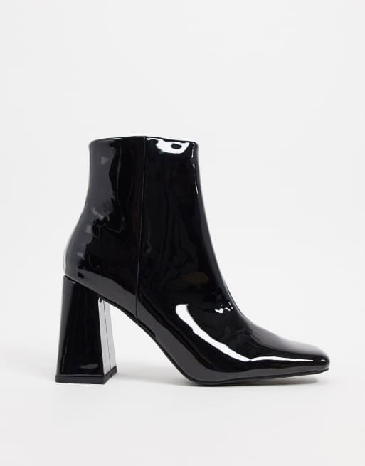 Black patent boots clearance asos