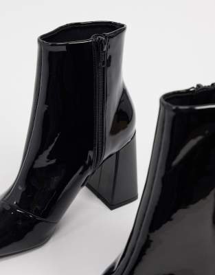 asos design evaline leather ankle boots