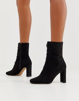 lace up heeled boots