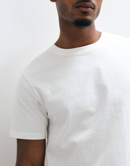 ASOS DESIGN extra kraftig t-shirt i cream, 4 av 10