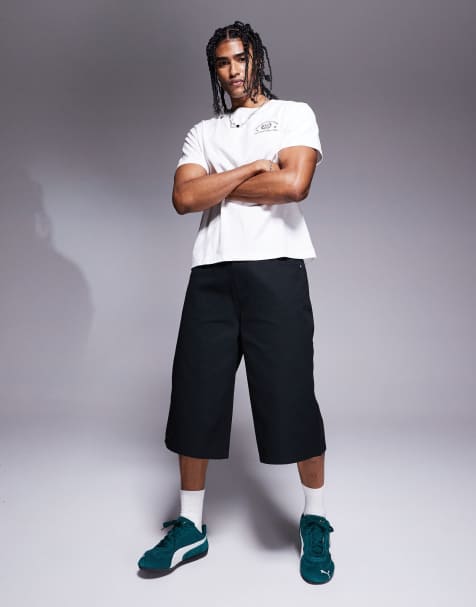 ASOS DESIGN extra long jort in black - view 1