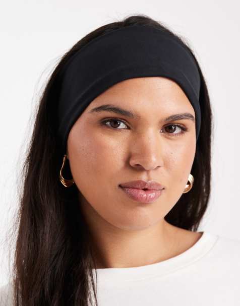 ASOS DESIGN extra soft touch jersey headband in black - view 1