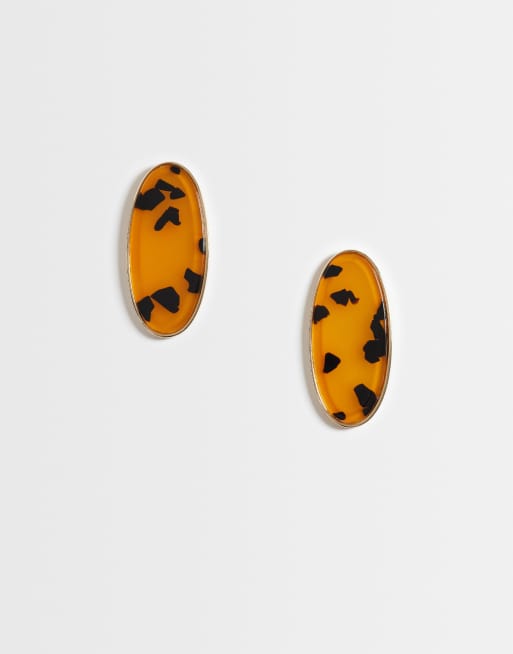 ASOS DESIGN – Extra stora stiftörhängen med spräckligt mönster, 2 av 4