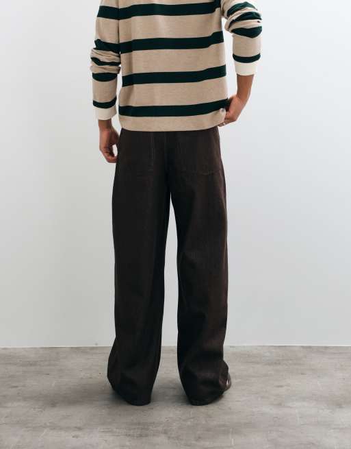 ASOS DESIGN - Extreem baggy jeans in bruin met wassing , 3 van 5