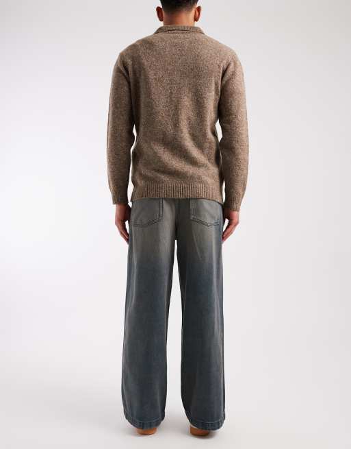 ASOS DESIGN extreem baggy jeans in zwavelblauwe wassing, 3 van 5