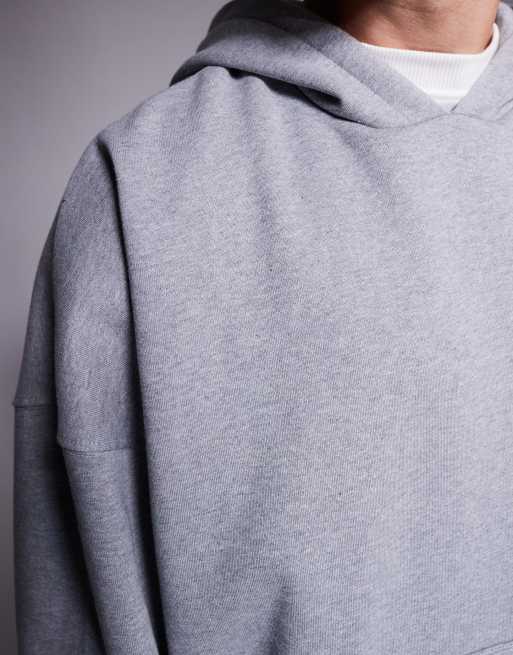 ASOS DESIGN - Extreem oversized hoodie van 400gsm zware premium stof in gemêleerd grijs, 5 van 5