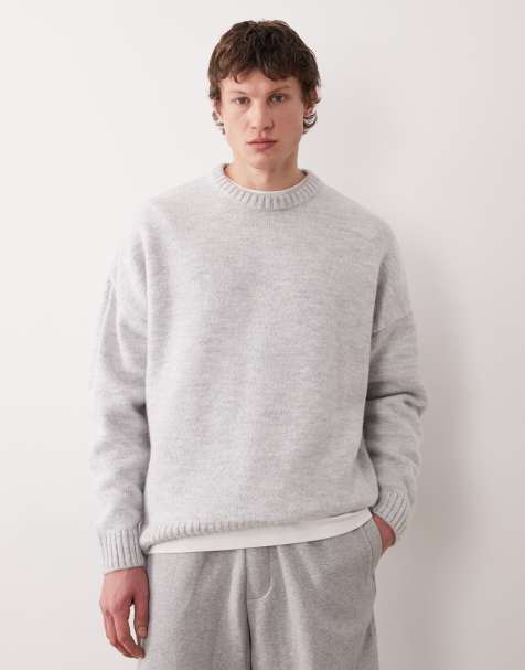 ASOS DESIGN - Extreem oversized rechte gebreide trui in grijs - view 1
