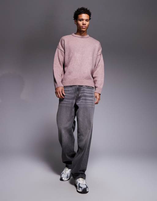 ASOS DESIGN - Extreem oversized rechte gebreide trui in roze, 2 van 5