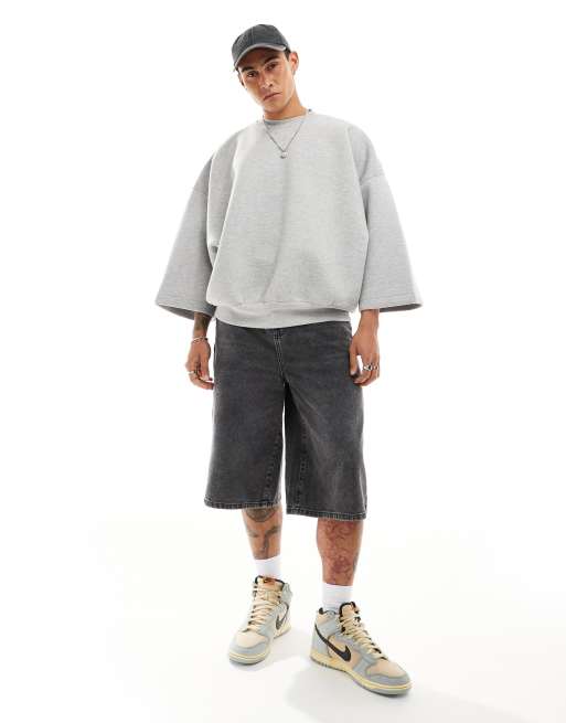 ASOS DESIGN - Extreem oversized sweatshirt in gemêleerd grijs