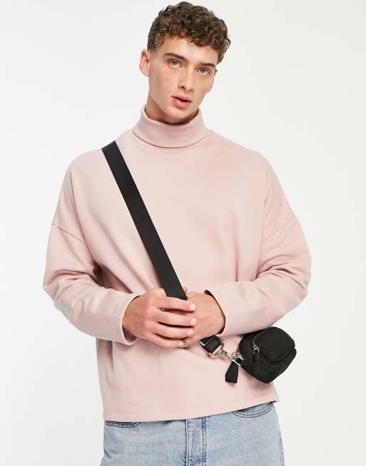 ASOS DESIGN - Extreem oversized sweatshirt met col in roze