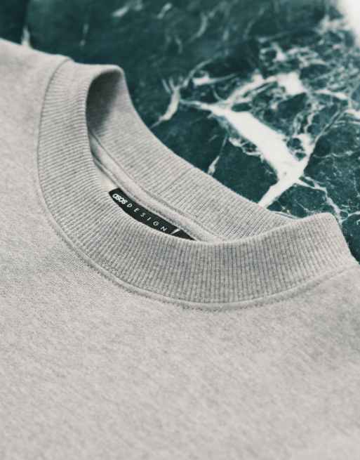 ASOS DESIGN - Extreem oversized sweatshirt van premium 400gsm zware stof in gemêleerd grijs, 5 van 5