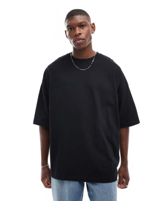 ASOS DESIGN - Extreem oversized T-shirt van 240 g/m² zware stof in zwart