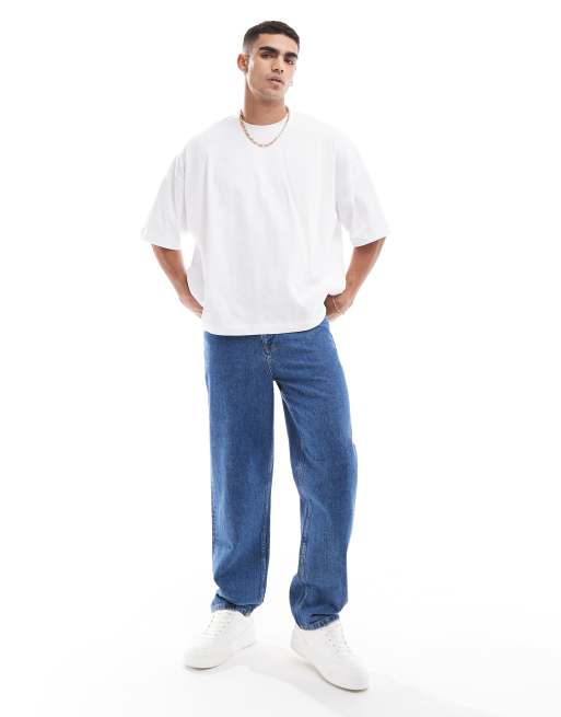 ASOS DESIGN - Extreem oversized T-shirt van 240g/m² zware stof in wit